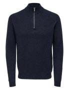 Onsedward Reg 7 Wool Half Zip Knit Cs ONLY & SONS Navy