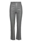 Slkaylee Pu Kickflare Pants Soaked In Luxury Grey