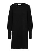 Slflulu Ls Knit Dress O-Neck B Noos Selected Femme Black