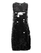 Short Sequin Dress Mango Black