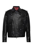 D1. Leather Biker Jacket GANT Black