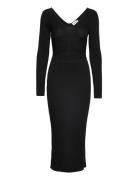 Iconic Rib Cut Out Midi Dress Calvin Klein Black