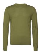Slhtown Merino Coolmax Knit Crew Noos Selected Homme Green