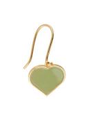 Big Heart Enamel Ear Hanger Gold Plated 1 Pcs Design Letters Gold