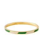 Striped Candy Bangle Design Letters Green