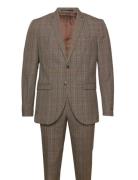 Jprfranco Check Suit Sn Jack & J S Brown