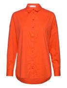 Slfemma-Sanni Ls Shirt Selected Femme Orange