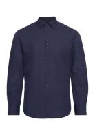 Slim Fit Stretch Cotton Suit Shirt Mango Navy