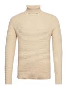 Slhremy Ls Knit All Stu Roll Neck W Camp Selected Homme Cream