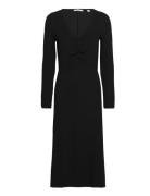 V-Necked Midi Dress Esprit Casual Black