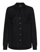 Vmbumpy L/S Shirt New Wvn Ga Noos Vero Moda Black
