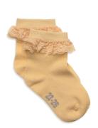 Ankle Sock W. Lace Minymo Yellow