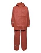 Basic Rainwear Set -Solid Pu CeLaVi Red