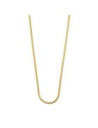 Joanna Recycled Flat Snake Chain Necklace Pilgrim Gold