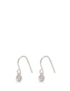 Lucia Recycled Crystal Earstuds Silver-Plated Pilgrim Silver