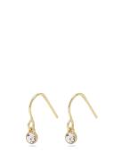 Lucia Recycled Crystal Earrings Gold-Plated Pilgrim Gold