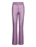 Sequin Knit Fitted Flared Pants REMAIN Birger Christensen Purple