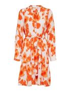 Slfmivi Ls Short Aop Dress B Noos Selected Femme Orange