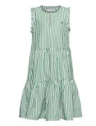 Striped Ruffle Dress Slvss Tommy Hilfiger Green