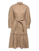 Cotton Blouson-Sleeve Shirtdress Lauren Ralph Lauren Brown