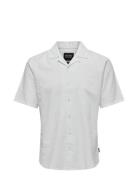 Onscaiden Ss Solid Resort Linen Noos ONLY & SONS White
