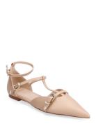 Shoes With Decorative Toe And Buckle Mango Beige
