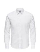 Onscaiden Ls Solid Linen Shirt Noos ONLY & SONS White