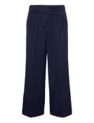 Culotte Trousers With Blended Viscose Esprit Casual Navy