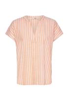 Striped Cotton Blouse Esprit Casual Orange