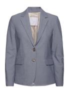 Peak Lapel Suit Blazer Mango Blue