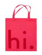 Dl Tote Bag Design Letters Pink