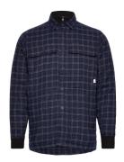 Ramon Flannel Check 07 Quilted Overshirt Kronstadt Navy