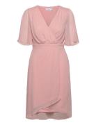 Virilla V-Neck 2/4 Short Dress/Bm/Dc Vila Pink