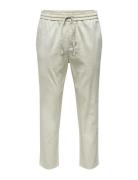 Onslinus Crop 0007 Cot Lin Pnt Noos ONLY & SONS Cream