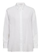Essential Cotton-Blend Shirt Mango White