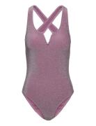 Pcbling Swimsuit Lurex Sww Pieces Purple