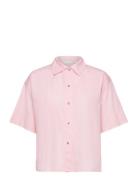 Vilde Ss Shirt Gots Basic Apparel Pink