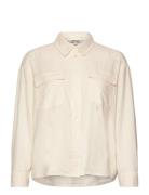 Onlcaro L/S Ovs Linen Bl Shirt Cc Pnt ONLY White