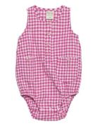 Ruutu Playsuit Ma-ia Family Pink