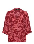 Floral Short-Sleeved T-Shirt Mango Pink