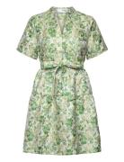 Slfmoda Ss Short Jacquard Dress B Selected Femme Green