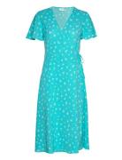 Vilovie S/S Wrap Midi Dress - Noos Vila Blue