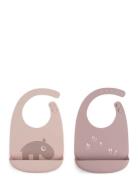 Silic Bib 2-Pack Ozzo D By Deer Pink