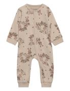 Nightsuit W/O Feet W.aop Fixoni Beige