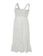 Mlesma S/L Wo Midi Dress A. Mamalicious White