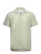 Slhreg-Air Shirt Ss Mix W Selected Homme Green