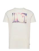 Clive Recycled Cotton Printed T-Shirt Kronstadt Cream