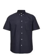 Michael Oxford Shirt Ss Wood Wood Black