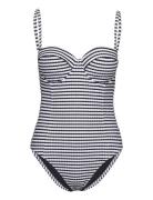 Sorrento Stripe Bustier Bra Piece Seafolly Black