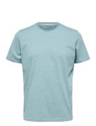 Slhaspen Mini Str Ss O-Neck Tee Noos Selected Homme Blue